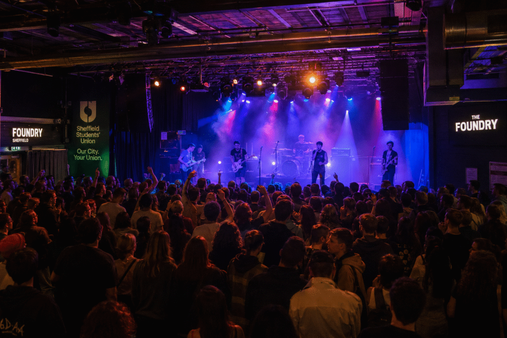 University of Sheffield Students Union Foundry music venue students at live event Sheffield UK